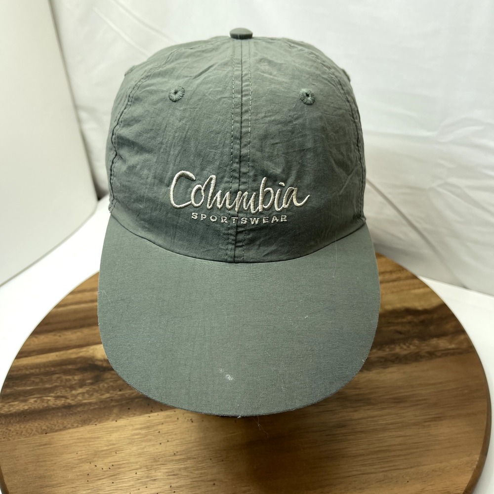 Columbia Sportswear Baseball Hat Cap Adjustable Green packable hiking gear Light